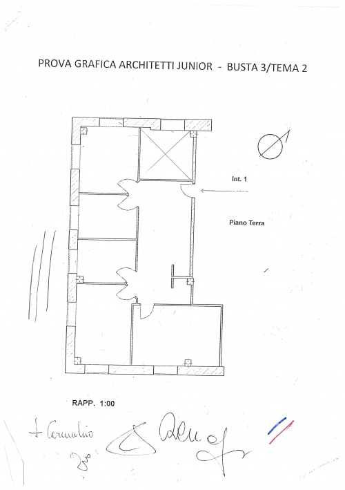 FRAZIONAMENTO - PROVA GRAFICA ARCHITETTI JUNIOR - BUSTA 3 - ESAME DI STATO - ORIENTA EDIZIONI FORMAZIONE